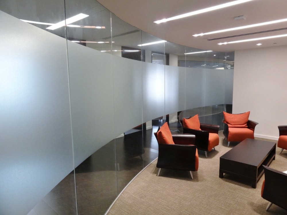 Commercial Frosted Glass Film Installation Dwarka